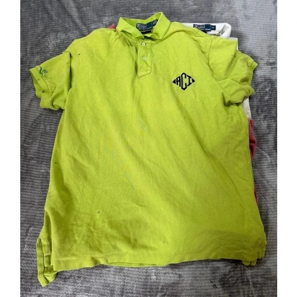 VTG. Lot of 4 Polo Ralph‎ Lauren Mens XL Short Sleeve Polo Shirts Multicolor